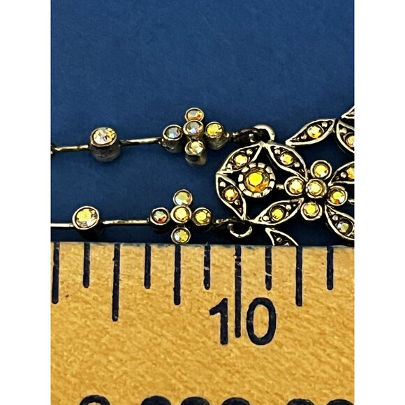 Lauren Conrad Chain Necklace w silver tone Pendant and faux diamonds - Picture 9 of 9